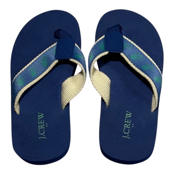 J Crew Kids Jellyfish Flip Flop Sandals Size K12 Blue Green Print NWT‎ - Picture 3 of 5